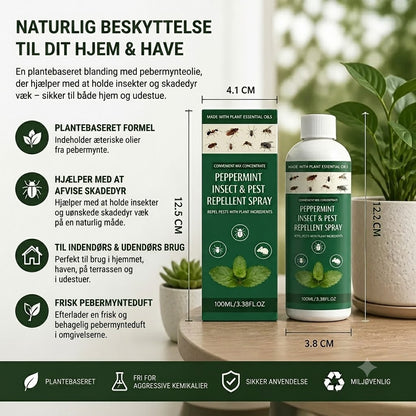 MOONSPRY Pebermynte Insektspray – Insektmiddel til indendørs og udendørs brug, soveværelse og have.