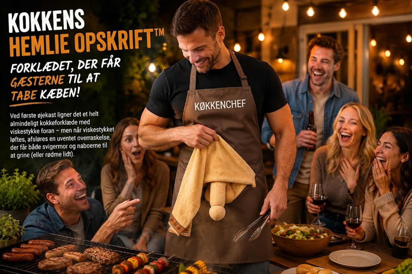 👨‍🍳 Kokkens hemmelighed – dette forklæde vil imponere dine gæster! 😂