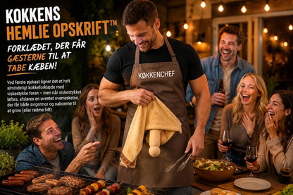 👨‍🍳 Kokkens hemmelighed – dette forklæde vil imponere dine gæster! 😂