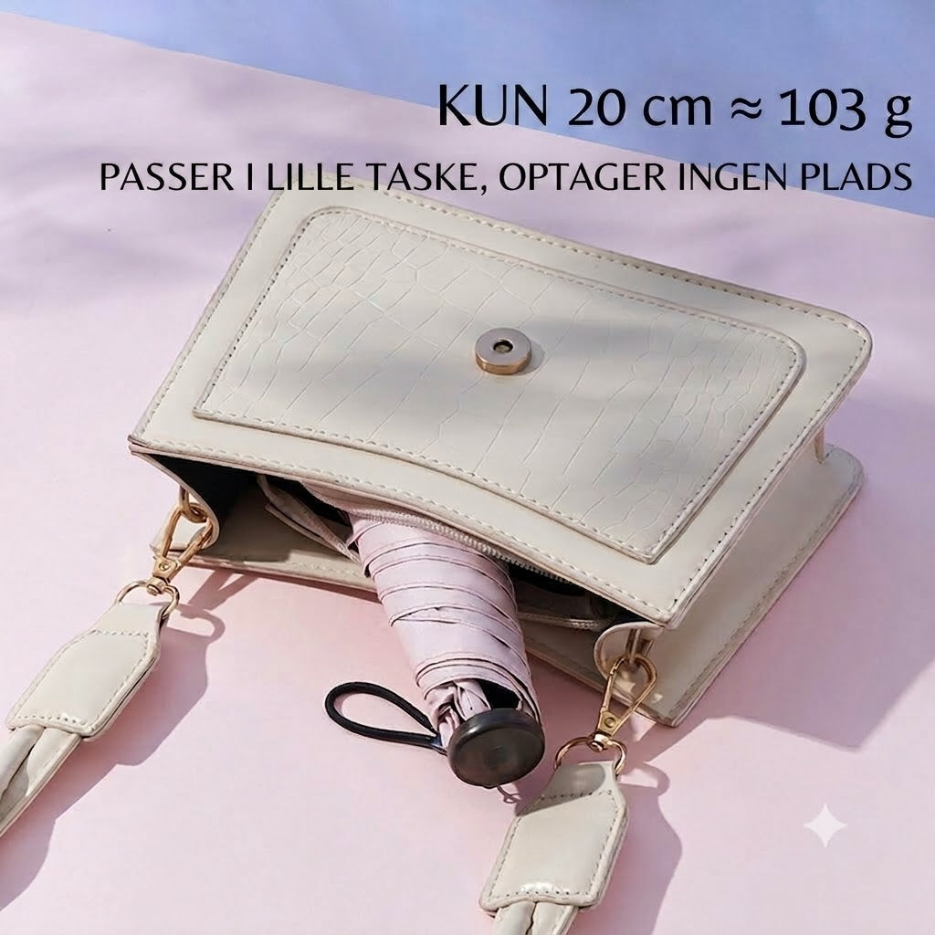 Ultralet kulfiberparaply – UV-beskyttelse (sort belægning), sol- og regnbeskyttelse ☂️