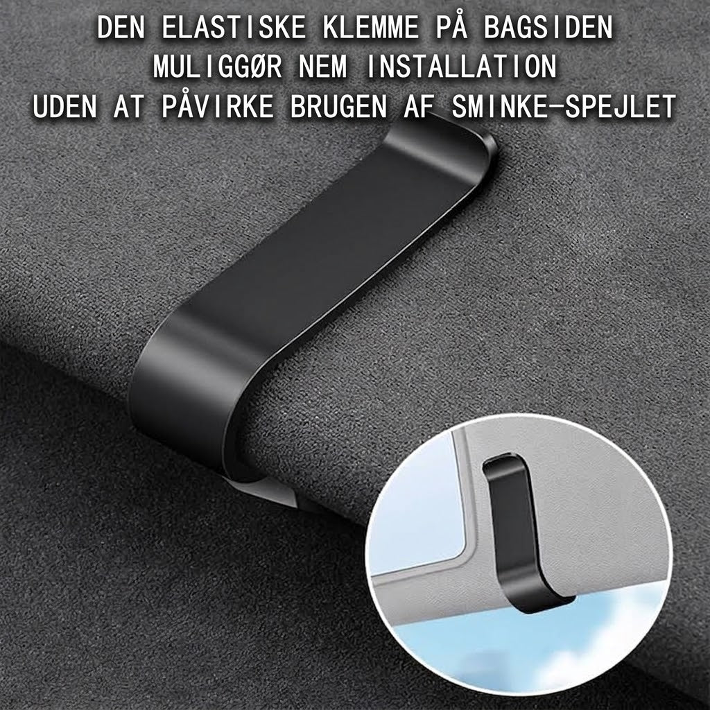 Magnetisk solbrilleholder til bilens solskærm