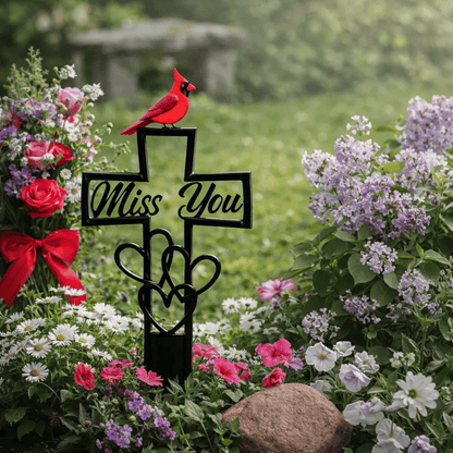 🐦💖 Mindeplade i metal til kirkegård ✝️