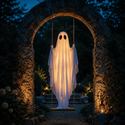 👻🎃Spøgelsesgynge med LED-lys – Den nye halloween-dille i 2026! 🍁👻