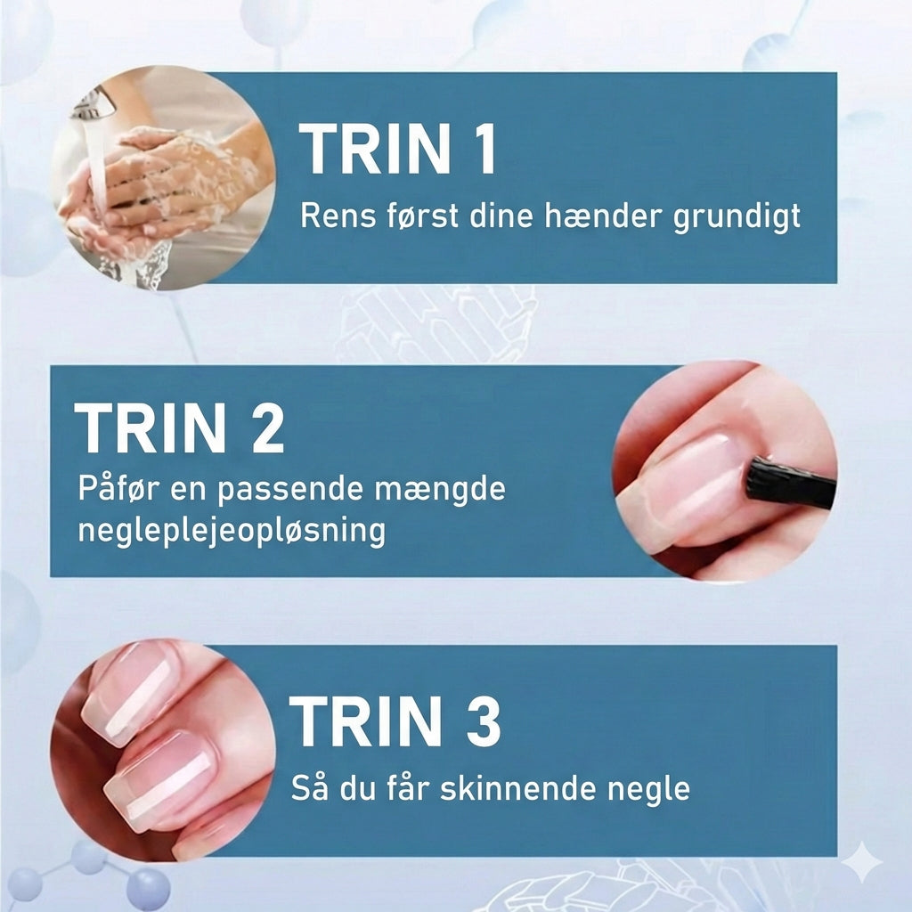 Hurtigtørrende neglelak – højglans – plejer neglebåndene – salonkvalitet