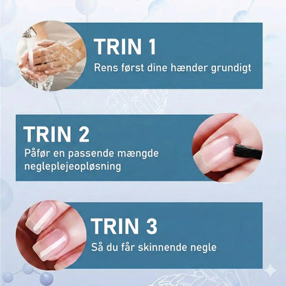 Hurtigtørrende neglelak – højglans – plejer neglebåndene – salonkvalitet