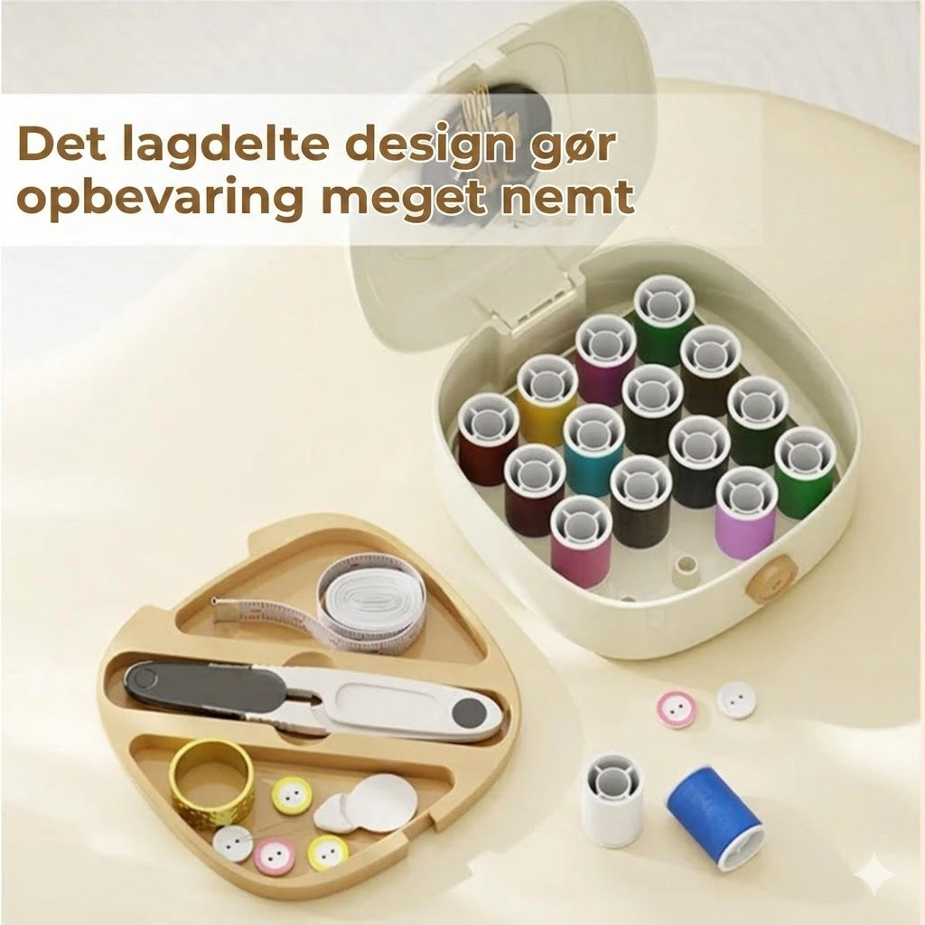 Dobbeltlags magnetisk sysæt – Luksus syæske med tråd og nåle