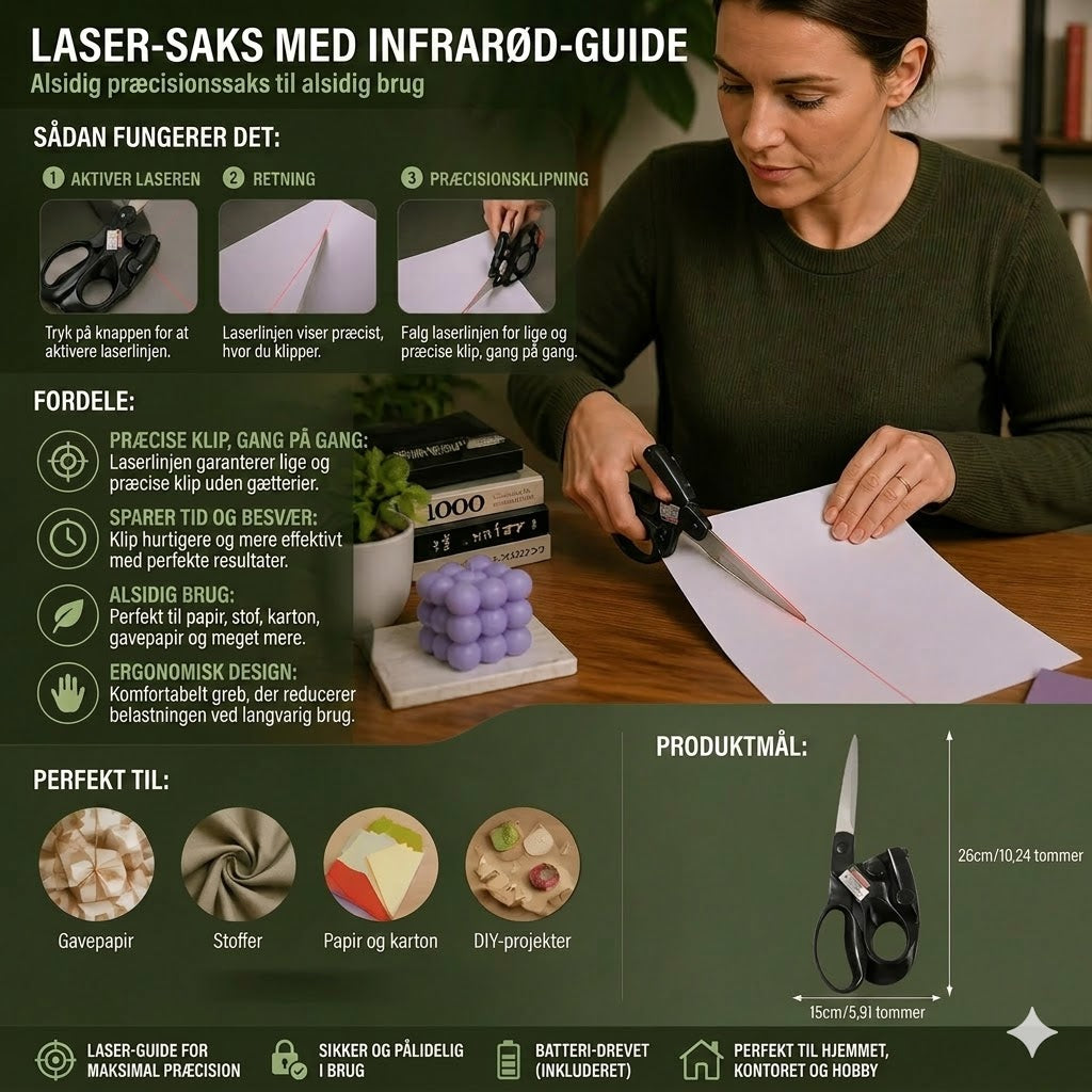 Infrarød lasersaks — præcisionsskæring til syning og håndarbejde