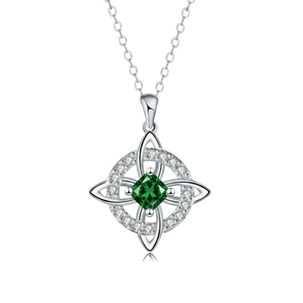 Mystisk hekseknude-halskæde med månedssten