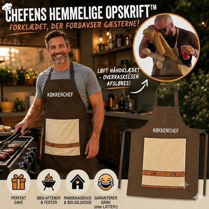 👨‍🍳 Kokkens hemmelighed – dette forklæde vil imponere dine gæster! 😂