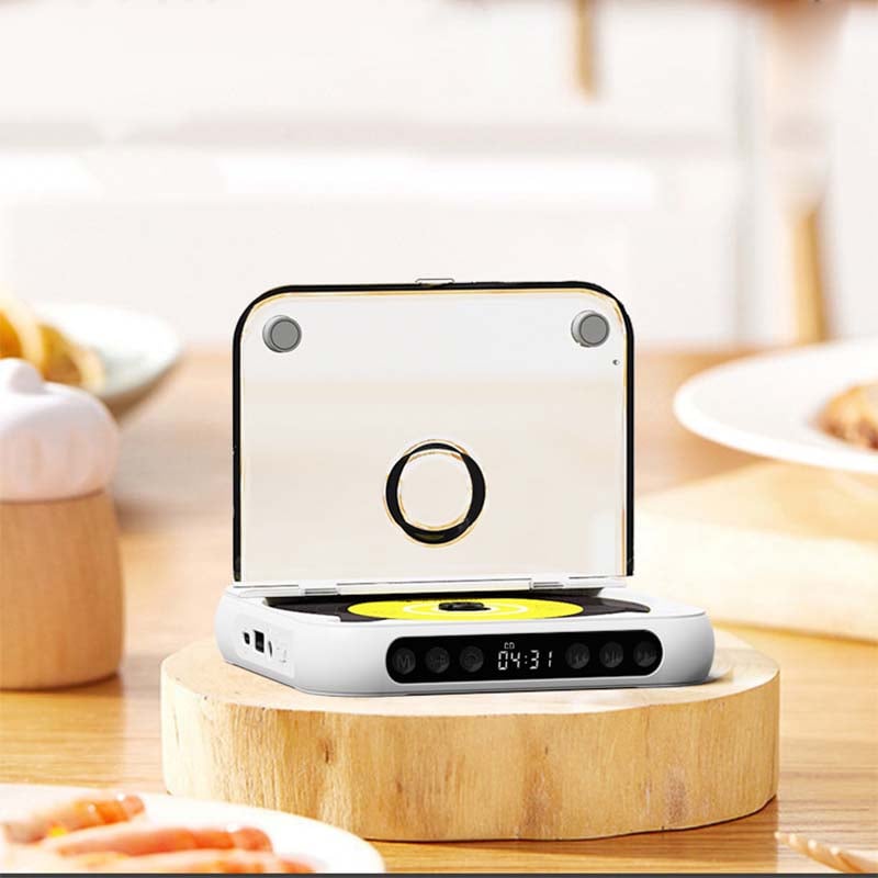 Bærbar CD-afspiller med Bluetooth – genopladelig Discman til bilen og på farten (Anti-Shock)