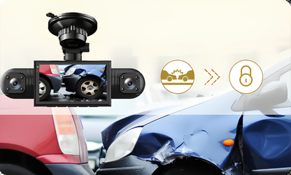 Professionel 360° dashcam – 4 kameraer, fuldt udsyn – Full HD med nattesyn og loop-optagelse