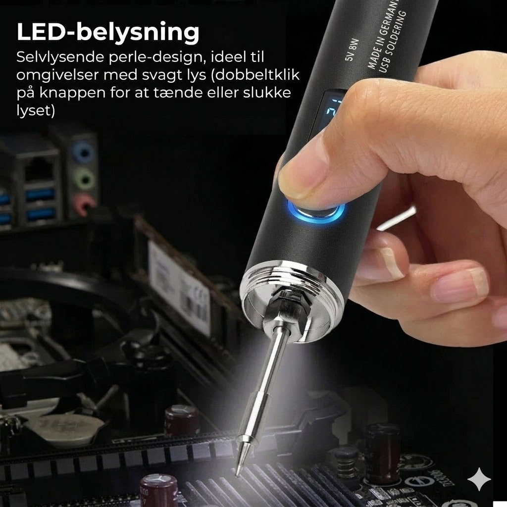 USB-opladelig loddekolbe
