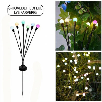 Solcelledrevet ildflue-havebelysning
