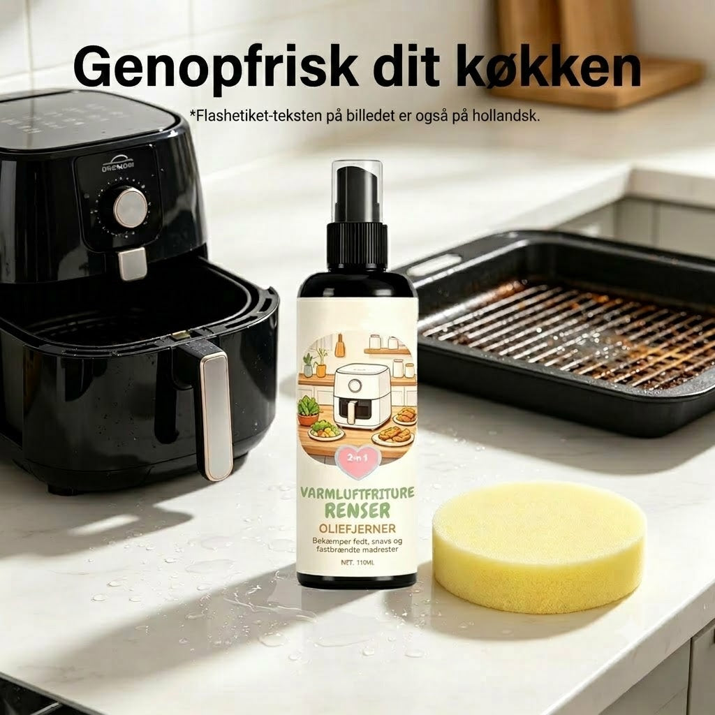 2-i-1 Airfryer-rengøringsmiddel og affedtningsspray