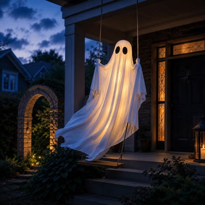 👻🎃Spøgelsesgynge med LED-lys – Den nye halloween-dille i 2026! 🍁👻
