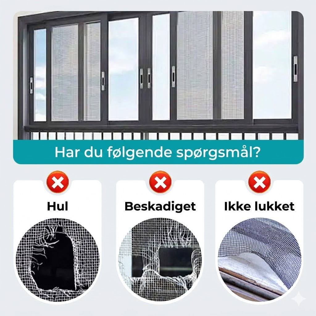 Selvklæbende reparationstape til insektnet