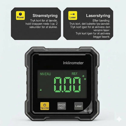 Digital lasergoniometer med magnet