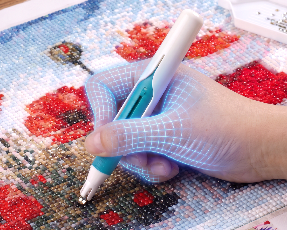 💎Automatisk Diamond Painting Pen & Rystebakke-sæt✨