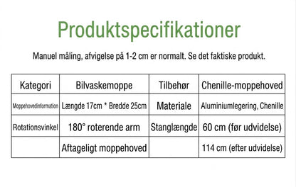 Teleskopisk bilvaskemoppe