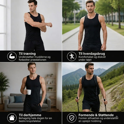 🔥 Begrænset tid: 50% rabat❗️❗️ Kompressionsundertrøje / Kompressionsvest til mænd – Perfekt til træning og fitness