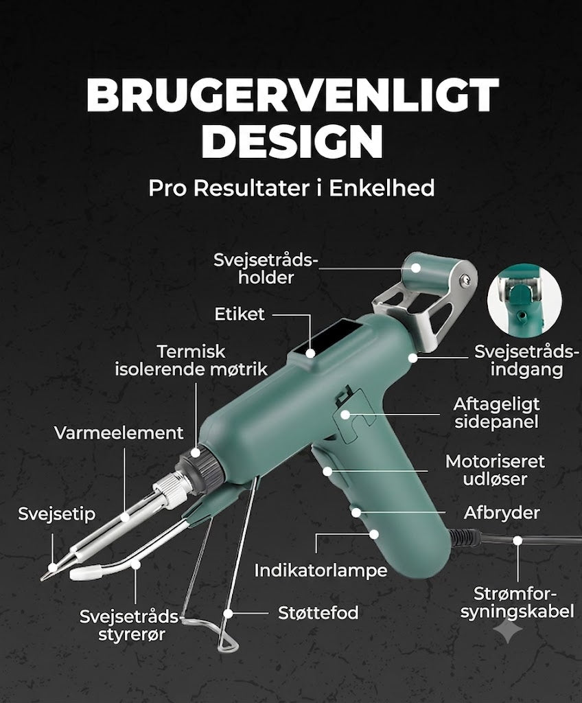 ⚒️ Effektivt 80W loddekolbesæt – 12 dele