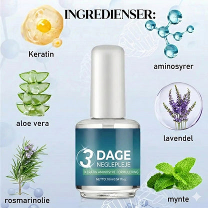 Hurtigtørrende neglelak – højglans – plejer neglebåndene – salonkvalitet