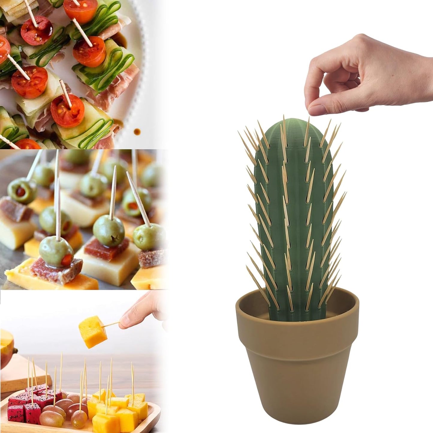 Automatisk tandstik dispenser i kaktus form