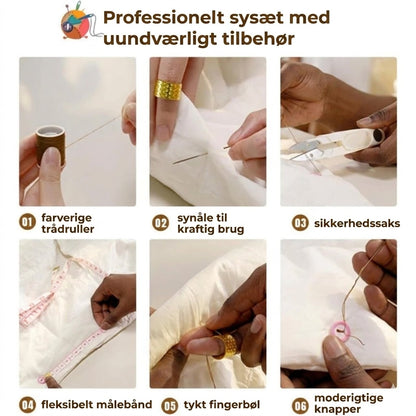 Dobbeltlags magnetisk sysæt – Luksus syæske med tråd og nåle