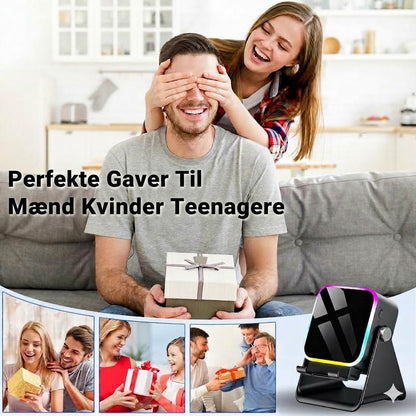 Trådløs induktionshøjtaler med mobilholder
