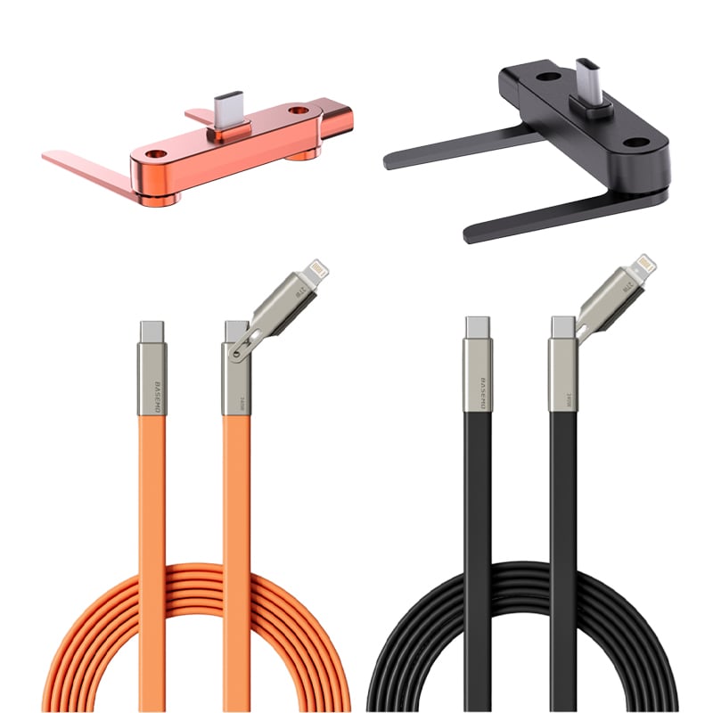 Ultrastærkt 240W USB-C-kabel – 360° roterende stik