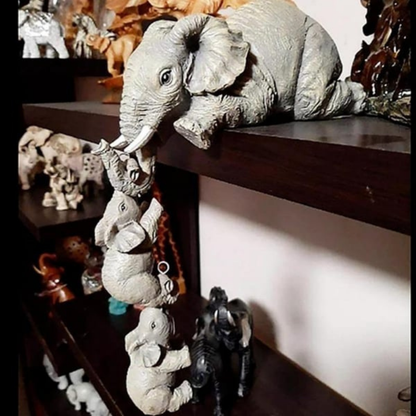 Elefantformet harpiksfigur — symboliserer stærke familiebånd