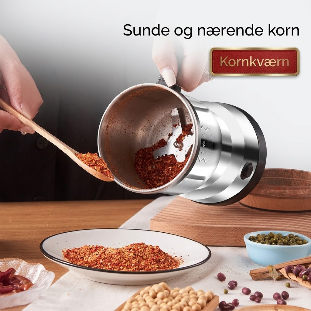 Multifunktionel elektrisk kaffekværn og krydderikværn