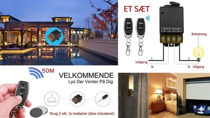 💥Trådløst fjernbetjenings- og modtagersæt – Universel – Plug & Play – Ingen kabler⚡