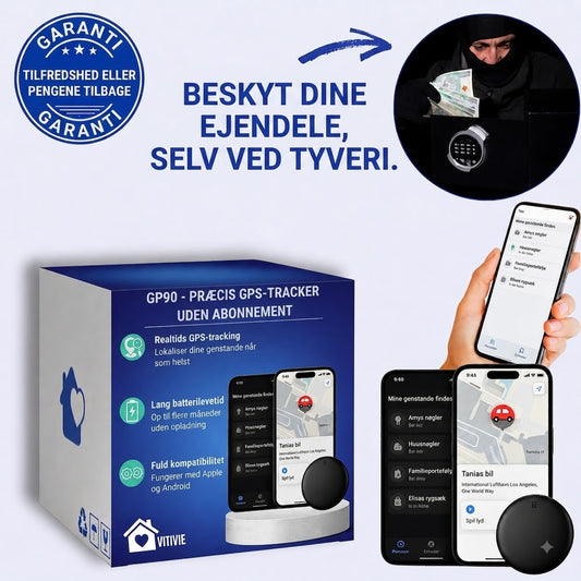 GP90 – Præcis GPS-tracker uden abonnement (Android / iOS)