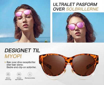 🕶 Nye oversize cat-eye solbriller – Polariserede glas & UV400-beskyttelse