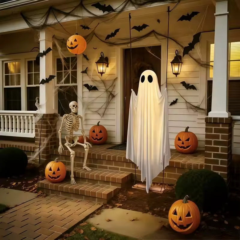 👻🎃Spøgelsesgynge med LED-lys – Den nye halloween-dille i 2026! 🍁👻