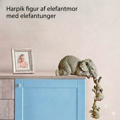 Elefantformet harpiksfigur — symboliserer stærke familiebånd