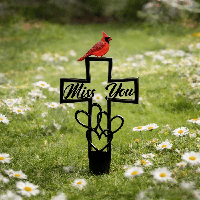 🐦💖 Mindeplade i metal til kirkegård ✝️