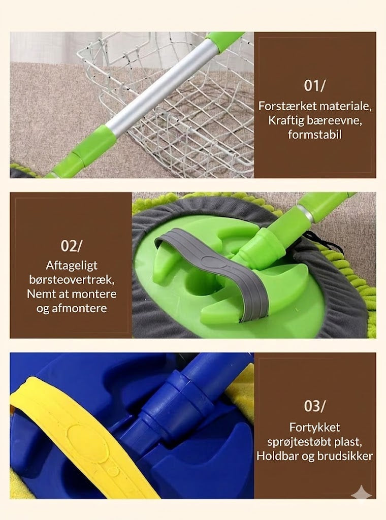 Teleskopisk bilvaskemoppe