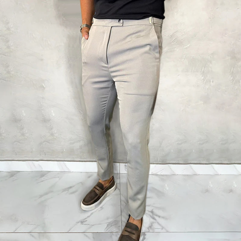 Herrebukser med stretch og slim fit