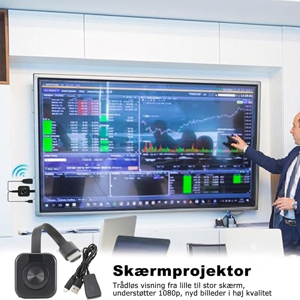 📺 Trådløs HDMI-skærmadapter – Konverter til skærmspejling