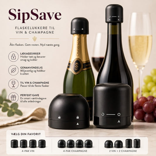 SipSave – Vin- og champagne-propper