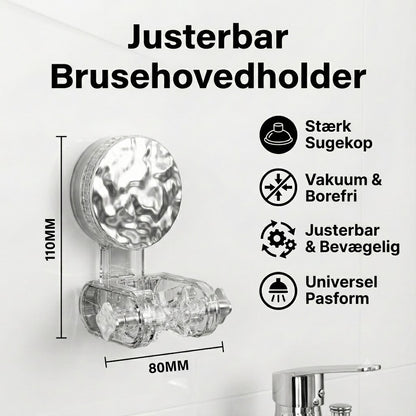 Justerbar og flytbar holder til bruser – fleksibel holder til håndbruser uden boring