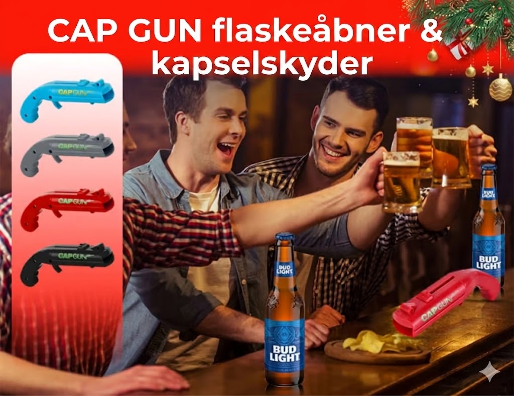 Flaskeåbner Pistol - Skyde Flaskeåbner - Ultimativt fest værktøj