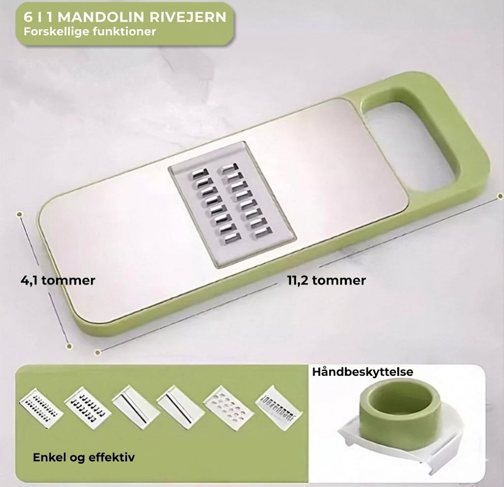 SafePrep multifunktionelt rivejern 6-i-1
