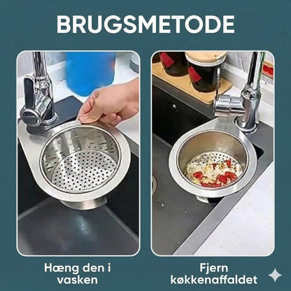 Svanformet vaskesi i rustfrit stål (2-pak)