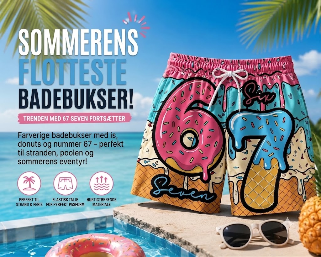 🍦Shorts med is- og donutprint🍩