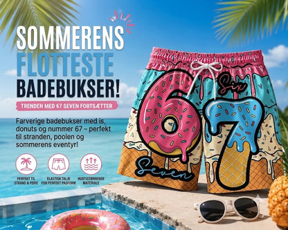 🍦Shorts med is- og donutprint🍩