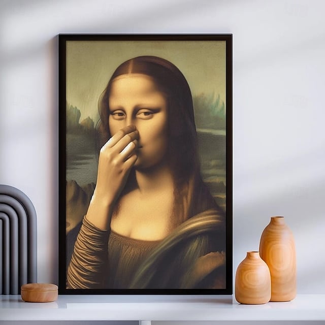 Humoristisk Mona Lisa-lærred