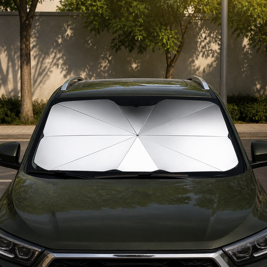 Foldbar solskærm til forrude – effektiv UV-beskyttelse og solskærmning til bilen🚗☂️